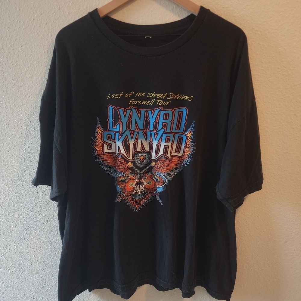 AAA Mens Lynyrd Skynyrd 2018 Concert T-Shirt Short Sleeve Crewneck Black Sz XXL